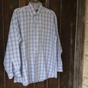 Paco Rabanne | 32/33 Plaid Cotton Dress Shirt